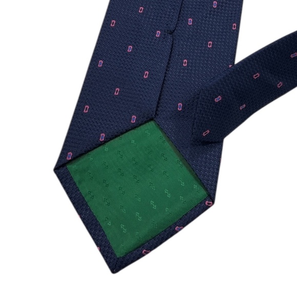 ANDREWS Navy/Purple Geometric Silk LUXURY Tie ITALY - Picture 5 of 5